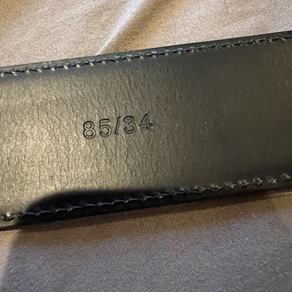 Versace Black Belt with Gold Medusa Accent - Picture 4 of 7